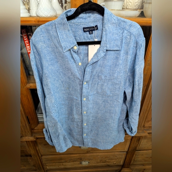 J Crew Linen Button Up - Picture 1 of 3